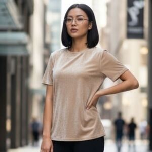 NEW- Love Charm Light Pink Velvet Crop Top Size M